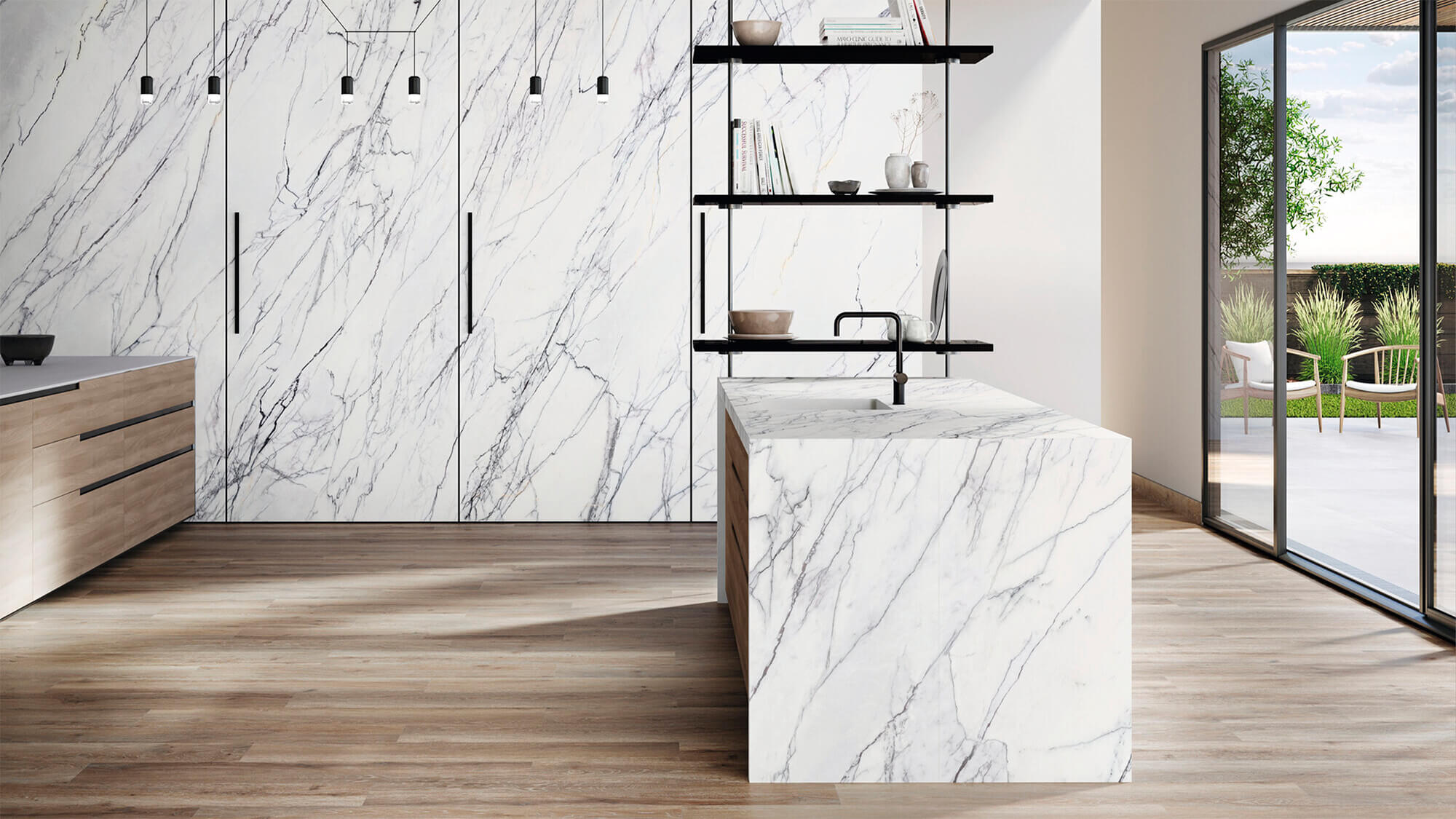 Soft Minimalism: calidez, simplicidad y porcelanato estilo madera